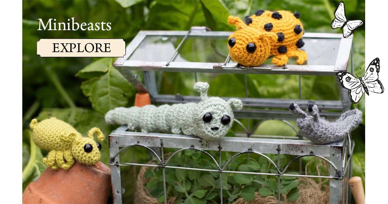 Minibeasts animals crochet patterns toft